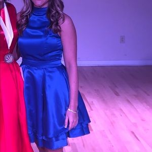 short blue dress